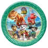 Assiette carton x8 Pat Patrouille dinosaure Ø23cm