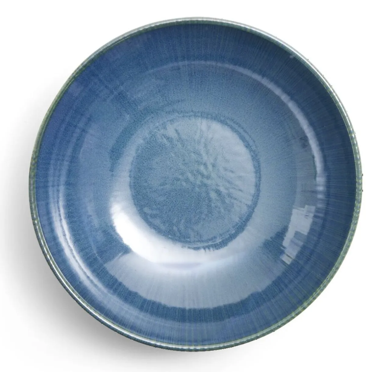 Assiette creuse Amaury faïence bleue Ø21cm < Gifi Discount