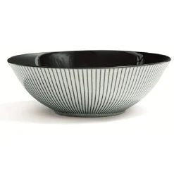 Assiette creuse décor rayon noir Ø18cm