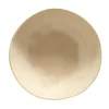 Assiette creuse forme organique céramique beige Ø20cm