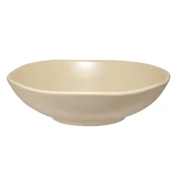 Assiette creuse forme organique céramique beige Ø20cm