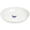 Assiette creuse porcelaine blanche designe poule Ø21cm