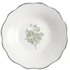 Assiette creuse porcelaine imprimé toile de Jouy Ø20 cm vert