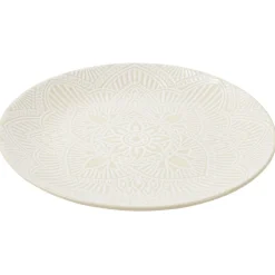 Assiette creuse ronde Sahara arabesque céramique beige Ø27cm < Gifi Best
