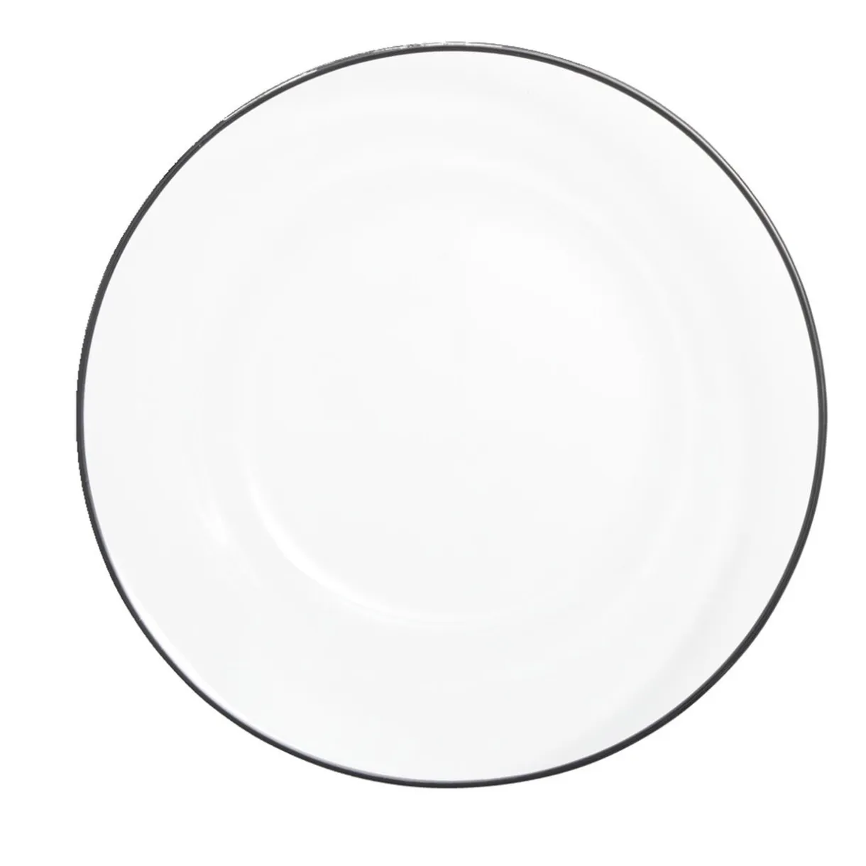 Assiette creuse verre transparent liseré noir Ø23cm < Gifi Best