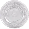 Assiette de présentation ronde verre transparente ciselée Ø30cm