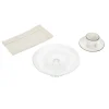 Assiette de présentation sur pied verre transparent Ø19,7xH8cm
