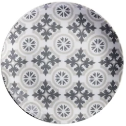 Assiette à dessert carreau de ciment gris Ø19cm < Gifi Hot