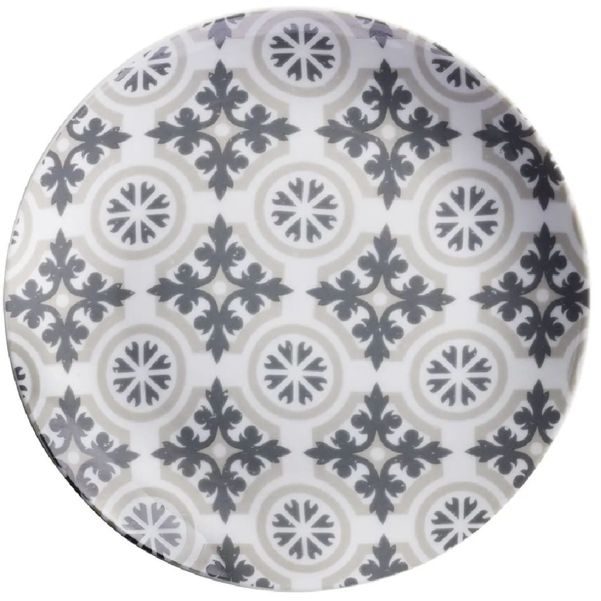 Assiette à dessert carreau de ciment gris Ø19cm < Gifi Hot