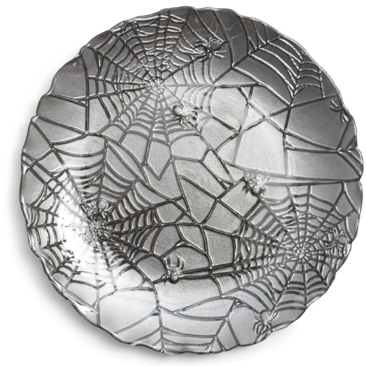 Assiette à dessert en verre gris Halloween Ø21cm < Gifi Hot