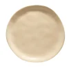 Assiette à dessert forme organique céramique beige Ø20cm