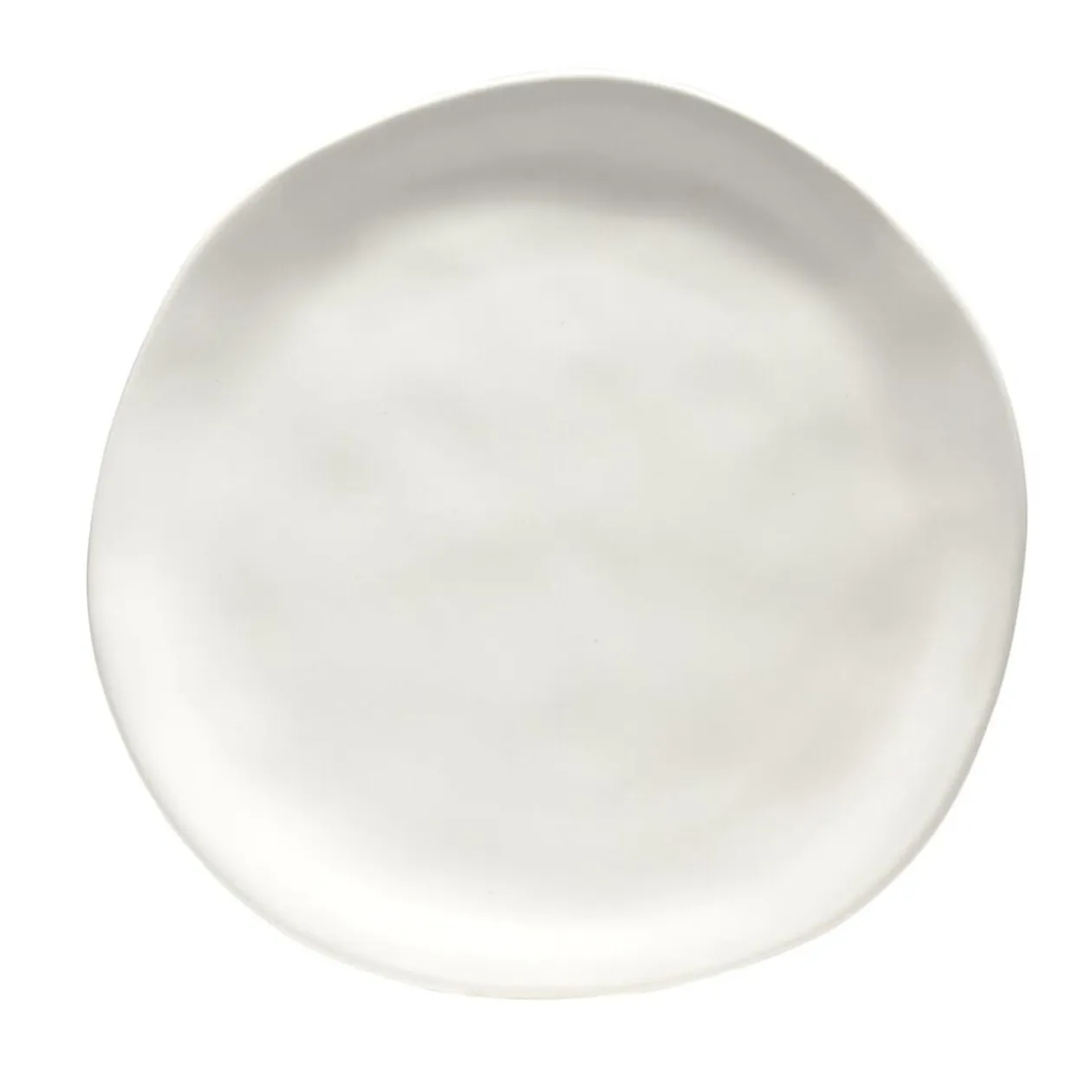 Assiette à dessert forme organique céramique blanche Ø20cm