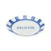 Assiette à dessert porcelaine "Felicita" blanc bleu Ø20cm < Gifi Sale