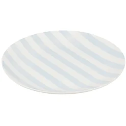 Assiette à dessert porcelaine rayure bicolore Ø16cm < Gifi Outlet