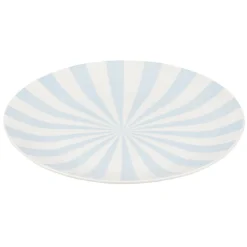 Assiette à dessert porcelaine rayure bicolore Ø16cm < Gifi Outlet