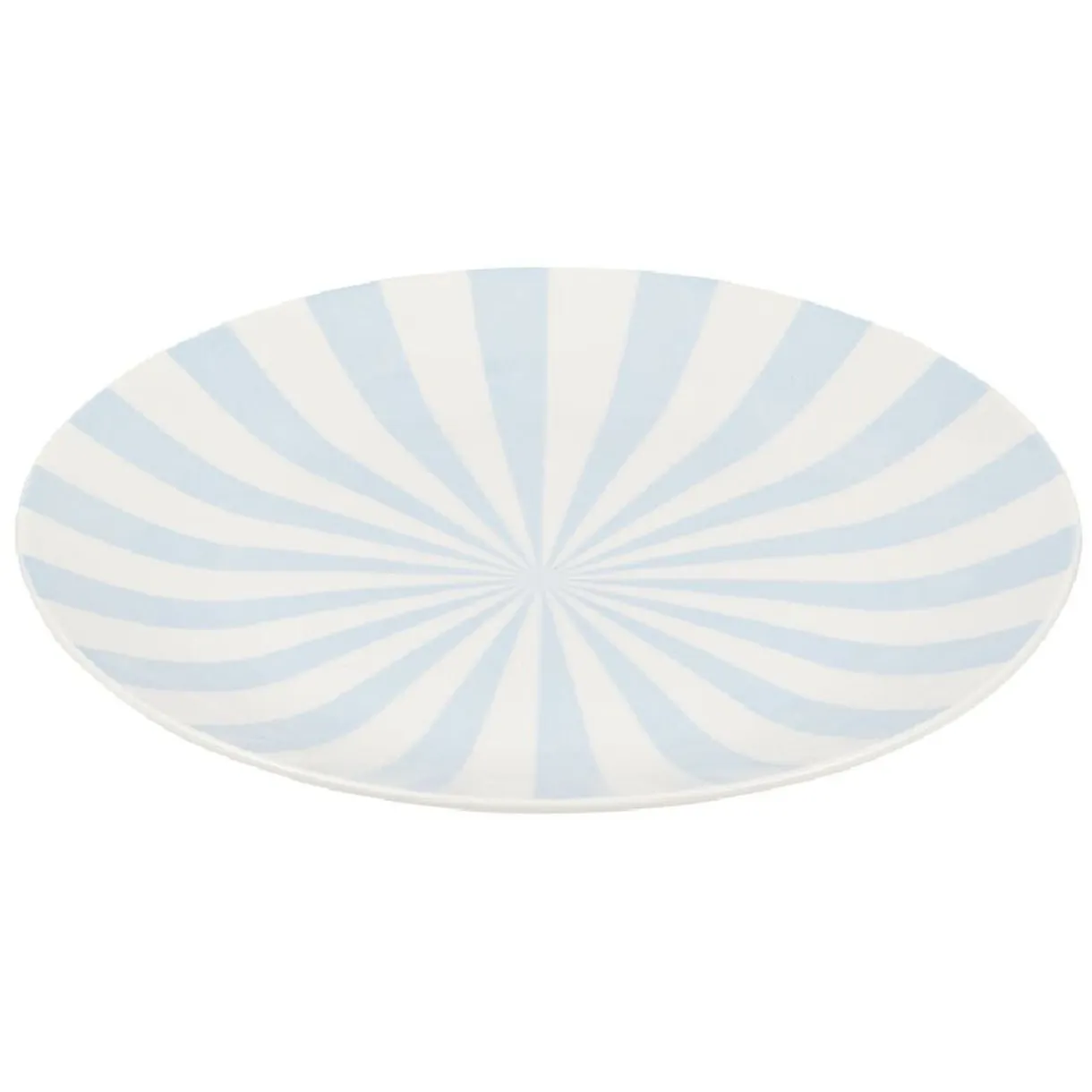 Assiette à dessert porcelaine rayure bicolore Ø16cm < Gifi Outlet