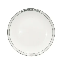 Assiette à dessert ronde blanche "Le Bistrot du Marché" Ø19cm