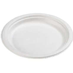Assiette à dessert ronde en canne à sucre x12