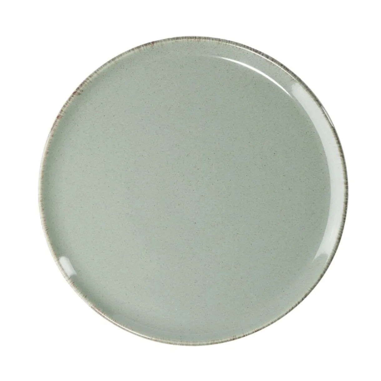 Assiette à dessert ronde Lisbonne grès vert Ø20,5cm < Gifi New