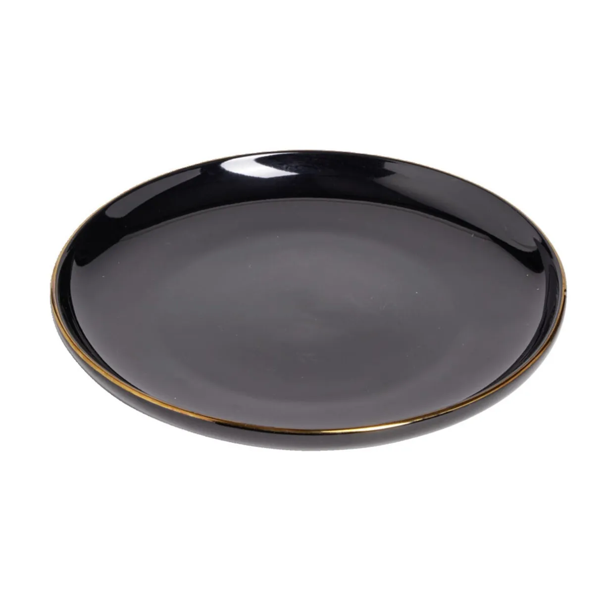 Assiette à dessert ronde Oslo faïence noire Ø20cm < Gifi Discount