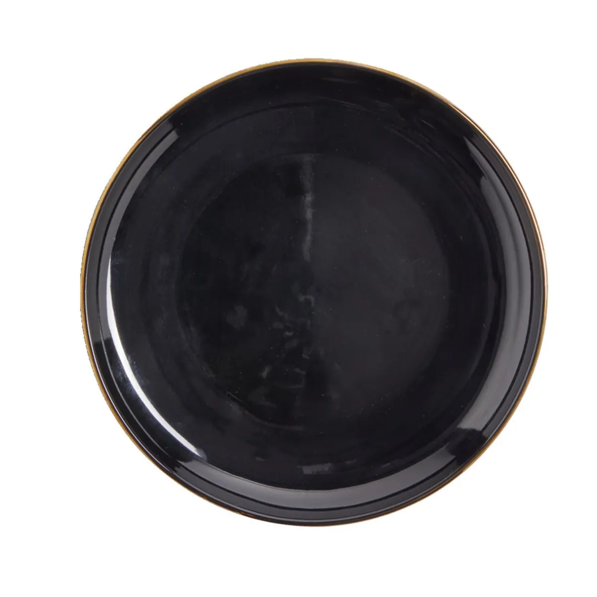 Assiette à dessert ronde Oslo faïence noire Ø20cm < Gifi Discount