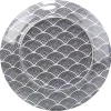 Assiette à dessert ronde vague japonaise bleue et blanche Ø20.5cm < Gifi Sale