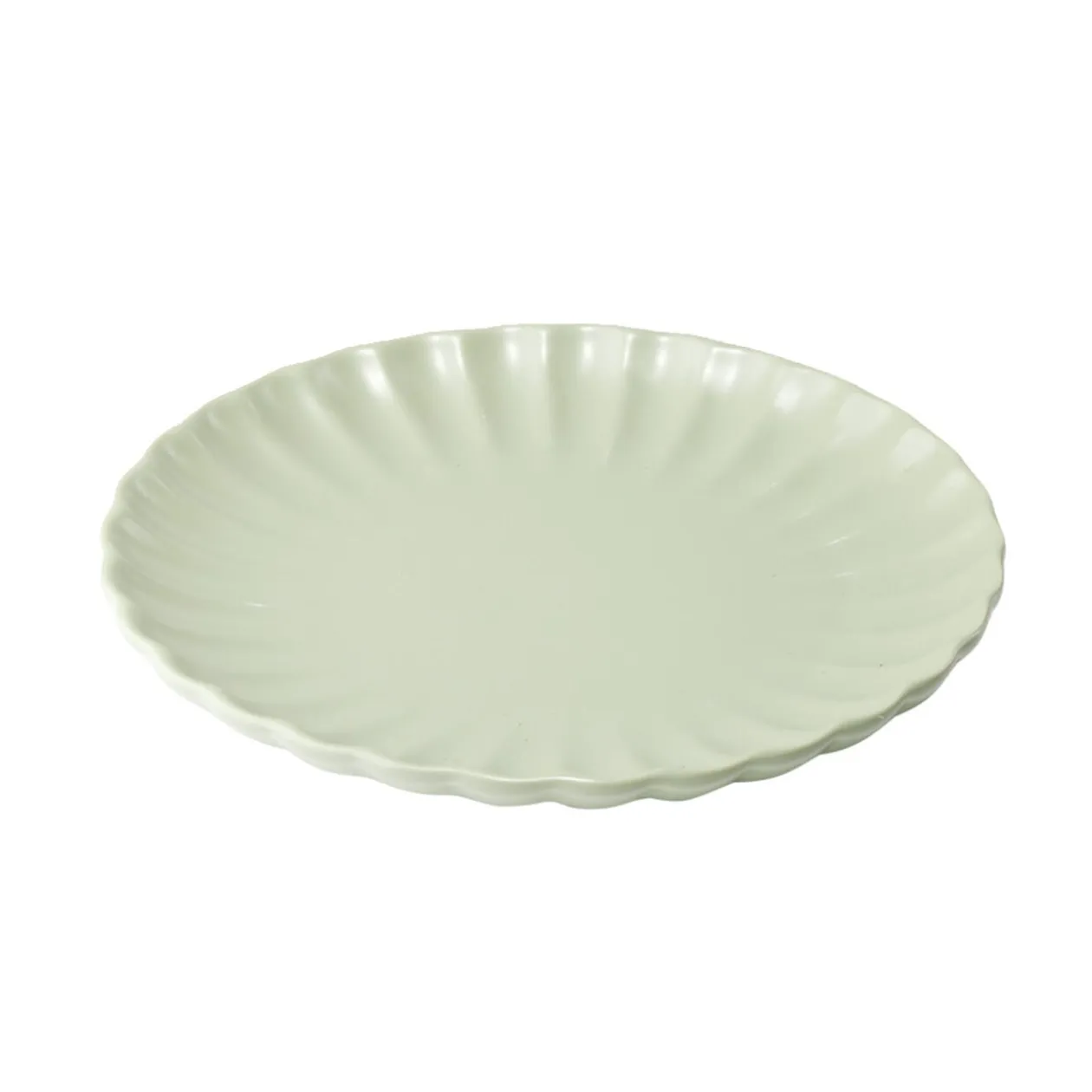 Assiette à dessert ronde Venise faïence verte Ø20cm