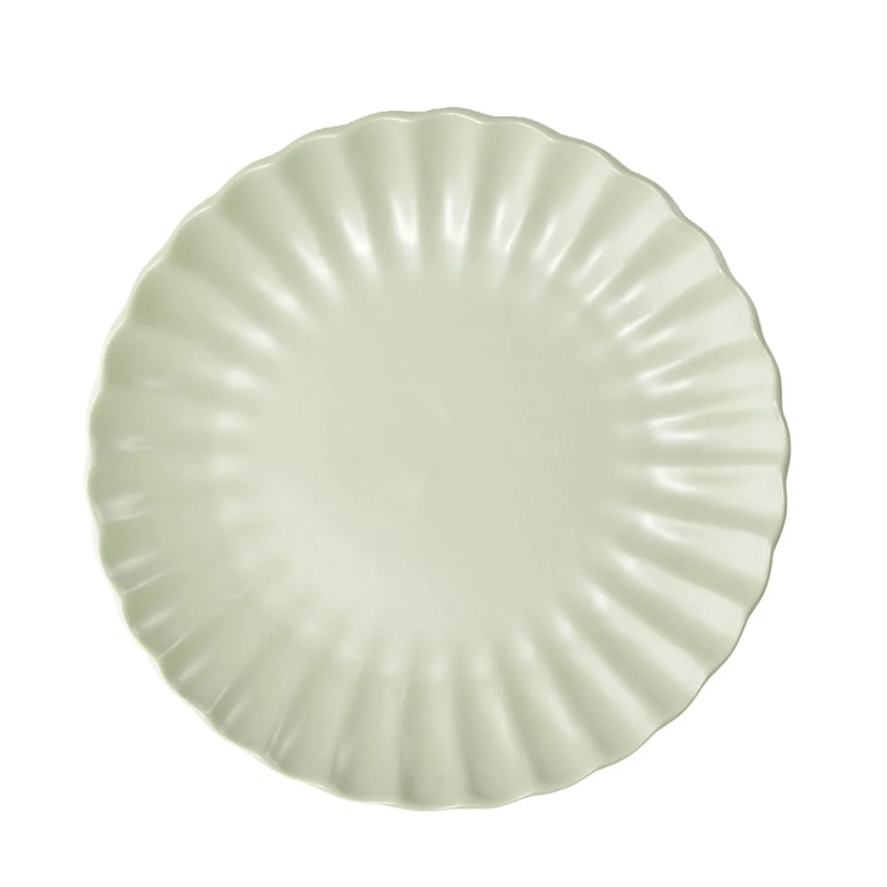 Assiette à dessert ronde Venise faïence verte Ø20cm
