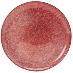Assiette à dessert verre strié rouge Ø21cm < Gifi Sale