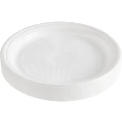 Assiette plastique x50 ronde réutilisable blanche Ø20,5cm < Gifi Best