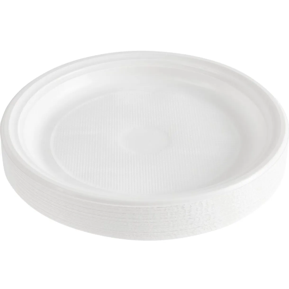 Assiette plastique x50 ronde réutilisable blanche Ø20,5cm < Gifi Best