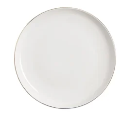 Assiette plate blanche bordure dorée Ø27cm