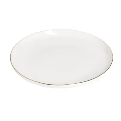 Assiette plate blanche bordure dorée Ø27cm