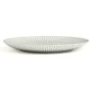 Assiette plate blanche décor rayon noir Ø26.5cm