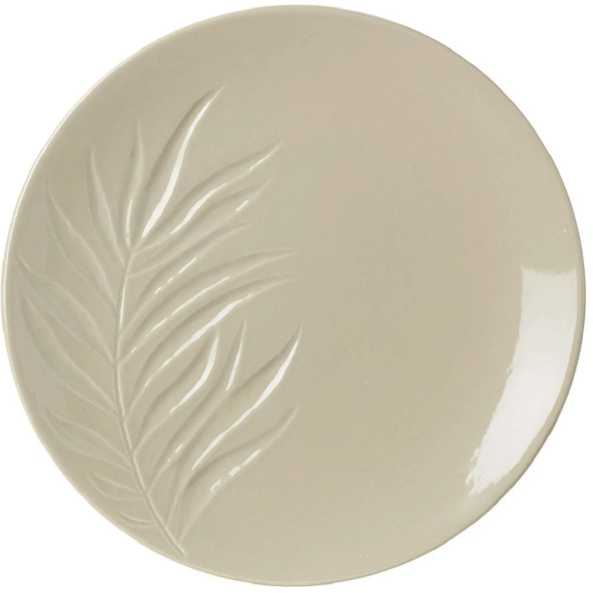 Assiette plate céramique motif feuille Ø26,5 cm (2 modèles) < Gifi Online