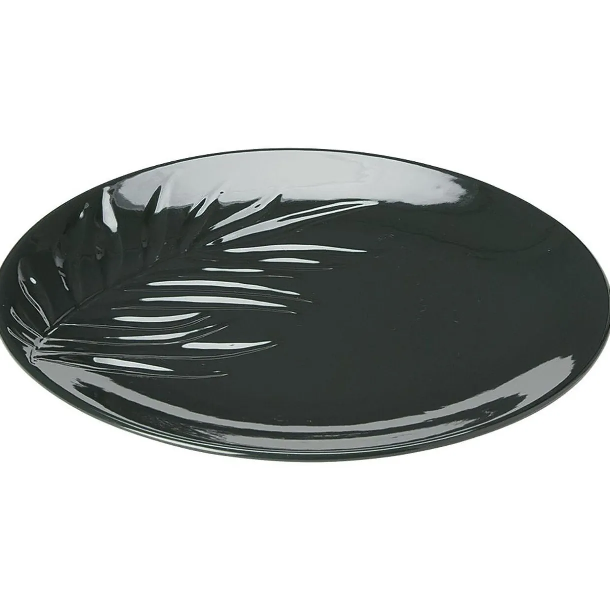 Assiette plate céramique motif feuille Ø26,5 cm (2 modèles) < Gifi Online