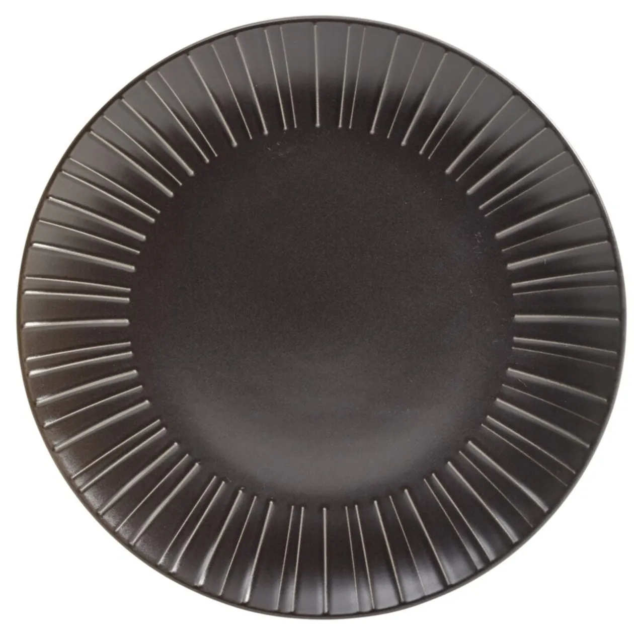 Assiette plate en céramique noir Ø27cm