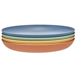 Assiette plate en plastique coloré x4 Ø20cm < Gifi Discount