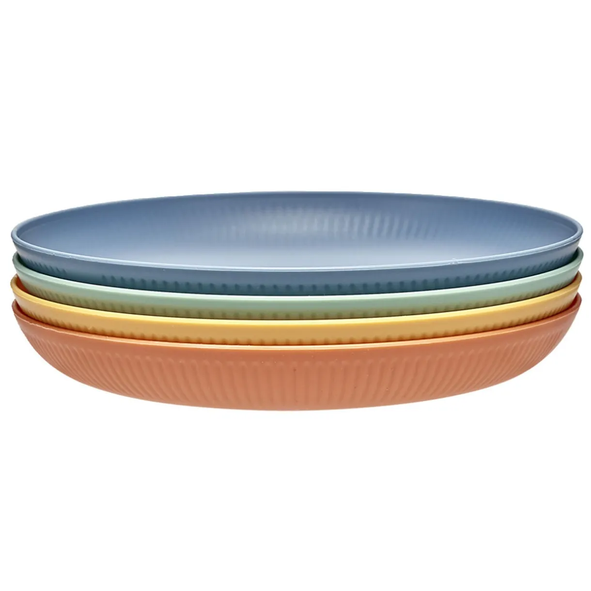 Assiette plate en plastique coloré x4 Ø20cm < Gifi Discount