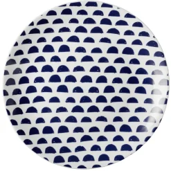 Assiette plate en porcelaine décor bleu Ø 27 cm < Gifi New