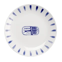 Assiette plate en porcelaine décor marin Ø20cm (2 modèles homard ou sardine) < Gifi Hot
