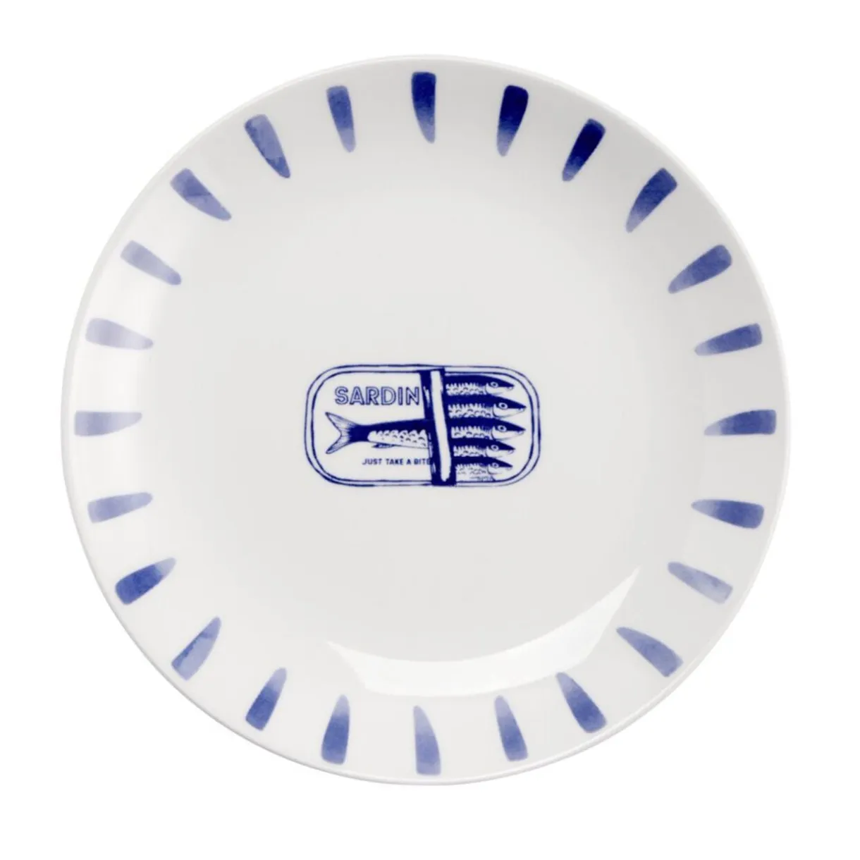 Assiette plate en porcelaine décor marin Ø20cm (2 modèles homard ou sardine) < Gifi Hot