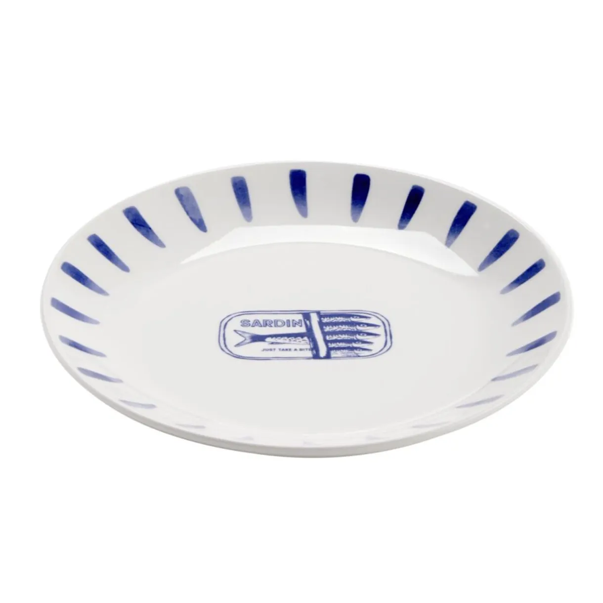 Assiette plate en porcelaine décor marin Ø20cm (2 modèles homard ou sardine) < Gifi Hot