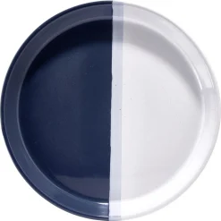 Assiette plate faïence blanc et gris Ø26cm < Gifi Sale