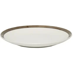 Assiette plate faïence bord liseré doré Ø27cm (2 modèles)