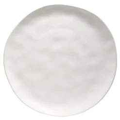 Assiette plate forme organique grès blanche Ø26cm < Gifi Clearance