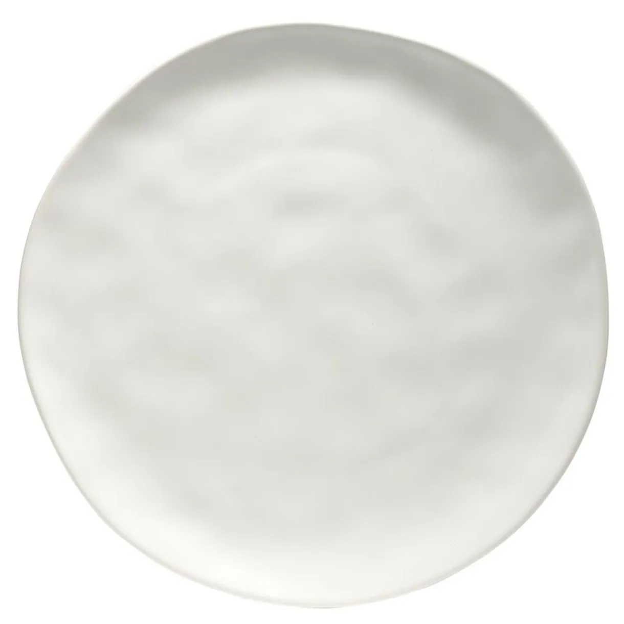 Assiette plate forme organique grès blanche Ø26cm < Gifi Clearance