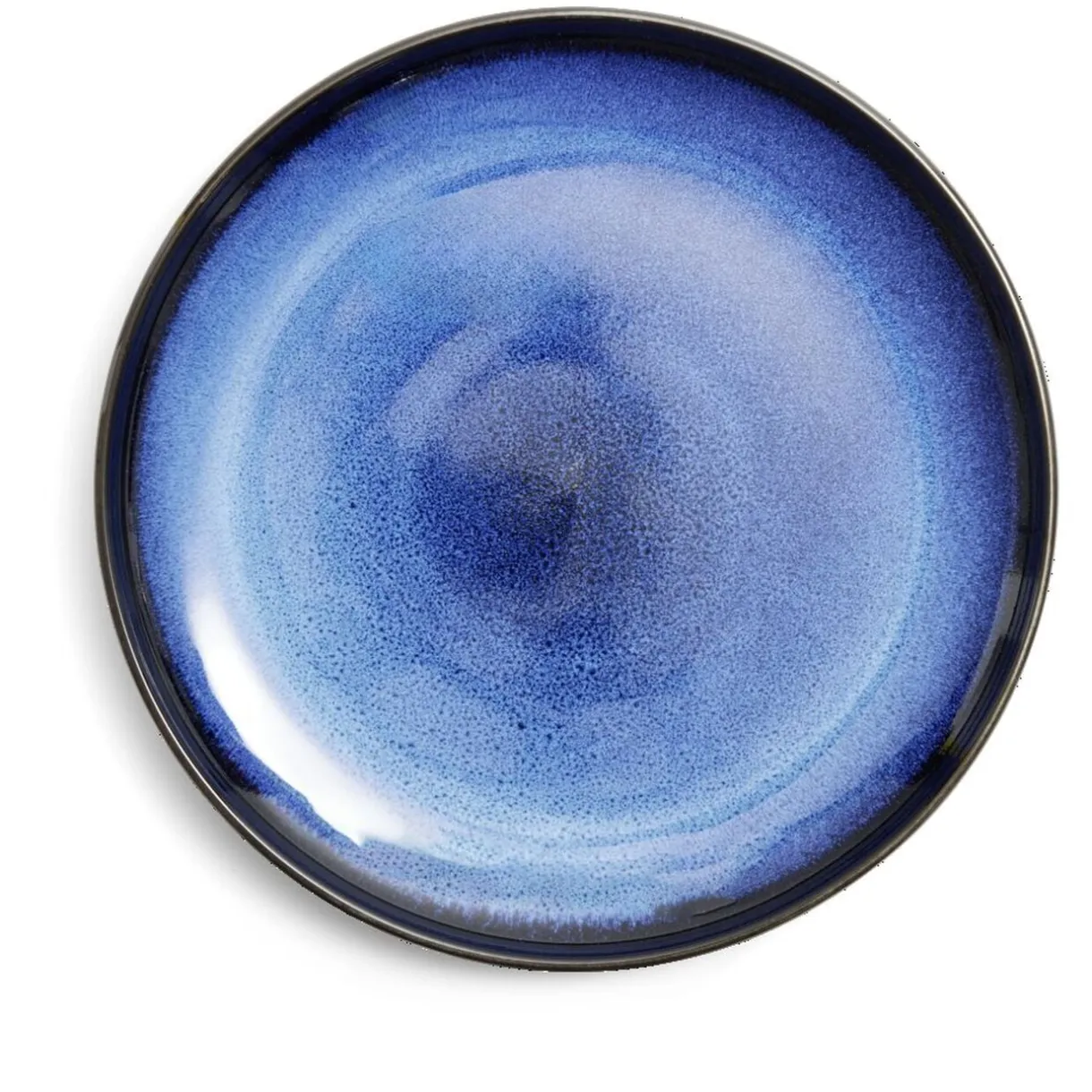 Assiette plate Meteor porcelaine noire et bleue Ø27cm < Gifi Online