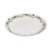 Assiette plate porcelaine blanche motif feuillage de Noël Ø27cm < Gifi