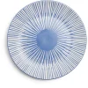 Assiette plate Rio faïence bleue et blanche Ø27cm